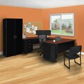 Fusion U Shaped Desk, 102 D, 66 W, 29 H, Cherry, Wood|Metal MUD663048CH
